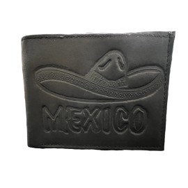 Unbranded Western Style Mexico Leather Wallet Men Black Billetera piel Mexico Negro Charro