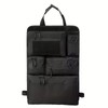 Black Polyester Car Seat Back Organizer with Multi-Pocket Hanging Storage