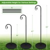 63 Inch Shepherds Hooks for Outdoor Indoor with Round Base