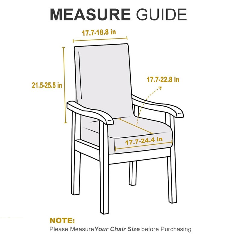 Deisy Dee Stretch Arm Chair Covers, Mid Century Chair Slipcovers,