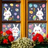 AhfuLife Easter Window Cling 171 Pcs, 9 Sheets Easter Bunny