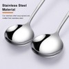 Round Soup Spoons Stainless Steel Spoon, Easy-Clean Round Soup Spoon,