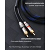 Diaianyfi Audiophile RCA to 2RCA Subwoofer Cable,1 RCA Male to