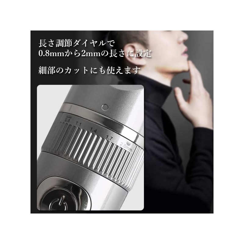 Trimmer Electric Ceramic Blades, Waterproof, USB Rapid Charging, Quiet, Attachment,