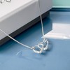 Sterling Silver Interlocking Hearts Necklace for Women, Wife, Girlfriend -