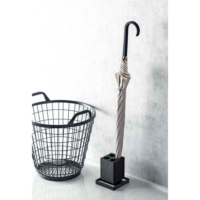 Honesty HO1954 Ishigaki Sangyo Umbrella Stand, Black, 4 Stand, Carari