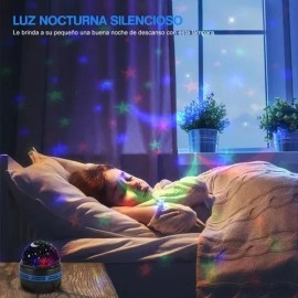 Molin Lámpara De Noche Proyector Luces Led Rgb Domo Giratorio 360°