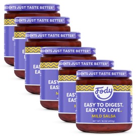 Fody Food Co. Mild Salsa, Vegan, Keto Friendly, Gluten Free & Non-GMO, 16 Ounce (Pack of 6)