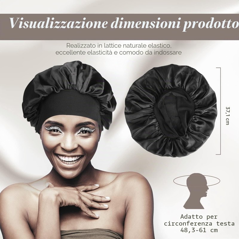 SWEET VIEW 4 Pezzi Bonnet di Seta, Involucro di Seta