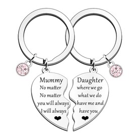 JETTOP Mummy Gifts from Daughter Mummy Mum Mothers Day Gift Keyring Mummy Daugher Birthday Christmas Keychain