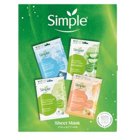 Simple Sheet Mask Collection Gift Set with four of our favourite sheet masks, two wristbands and a headband perfect for any occasion 4 piece