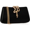 Venoline Women's Formal Evening Clutch Purse Synthetic Leather with Snake