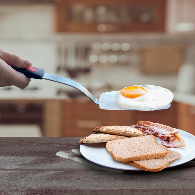 Stainless Steel Flexible Spatula Solid Turner, XiaoZu Thin Metal Spatula
