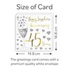 Hunts England - 45th Wedding Anniversary Card - Happy Sapphire