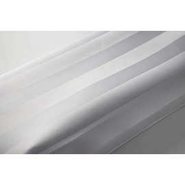 White Satin Stripe Shower Curtain Polyester Fabric - VARIOUS SIZES - STANDARD/EXTRA SHORT/EXTRA WIDE/EXTRA LONG - Machine Washable - Weighted Hem - Rustproof Eyelets (180 CM WIDE X 240 CM LONG)