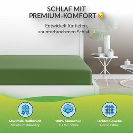 etérea Jersey Set of 2 Fitted Sheets, 60 x 120 cm - 70 x 140 cm, Cactus up to 15 cm Height, 100% Cotton Fitted Sheet, Oekotex, Double Pack, Flat Sheet, 60 x 120 cm - 70 x 140 cm, Green