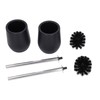 2Pcs Toilet Brush Robust Lockable Threads Efficient Safe Durable Material