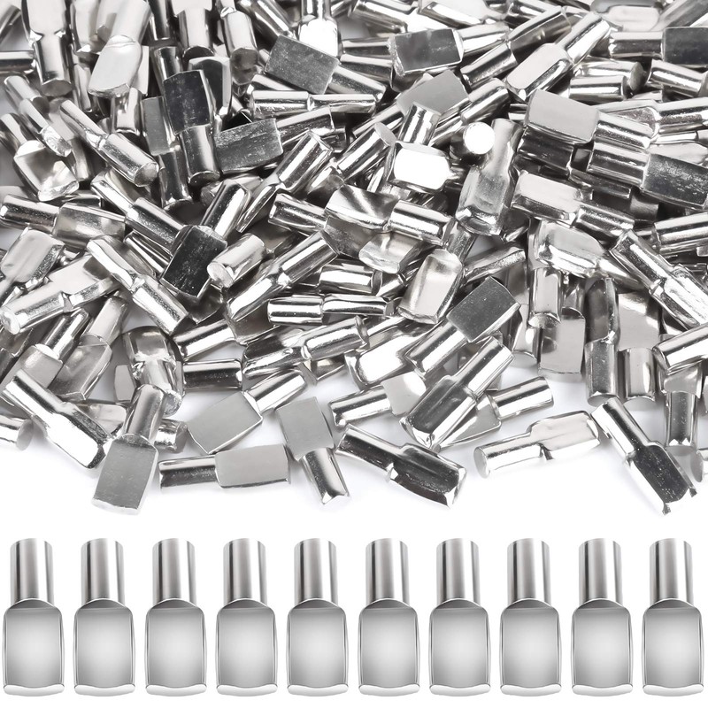 FANDAMEI 200 PCS 5mm Shelf Pins, Shelf Pegs, Metal Nickel
