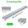 Threaded Rod, 10 Pieces Stainless Steel Rods, M6 x 300mm