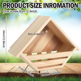 DoubleFill 2 Pcs Cedar Dove Nesting Box Dove House Nest for Bird Pigeon Outside Doves Nesting and Roosting Platform Garden Decoration (Classic)