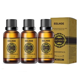 3 Pcs Belly Drainage Ginger Oil, Promote Blood Circulation Metabolism SPA Lymphatic Drainage Massage Oil. (90 ML)