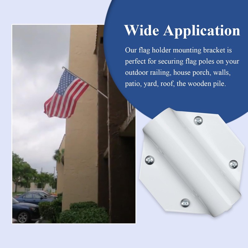 CTUOPTUO Side Mount Flag Pole Holder, Allows Display of 1"