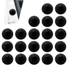 20 PCS Car Door Shock Absorber, Thickened Silicone Buffer Sound Insulation Pad, Car Door Edge Guards, Door Slam Stopper, Anti-Collision Protection Sticker, Universal for Most Cars (Black)