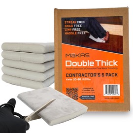 MāKRS Double Thick Stain Pad, 5 Cut-to-Size Pad Yields 30-80 Applicators per Box, Lint, Snag & Streak-Free Pads, Brush Like Microfiber Over Foam Core, for Wood Stain and Oil Based Finishes
