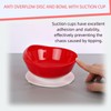 UKYCEORA Spill Proof Scoop Plate and Bowl with Non-Skid Suction