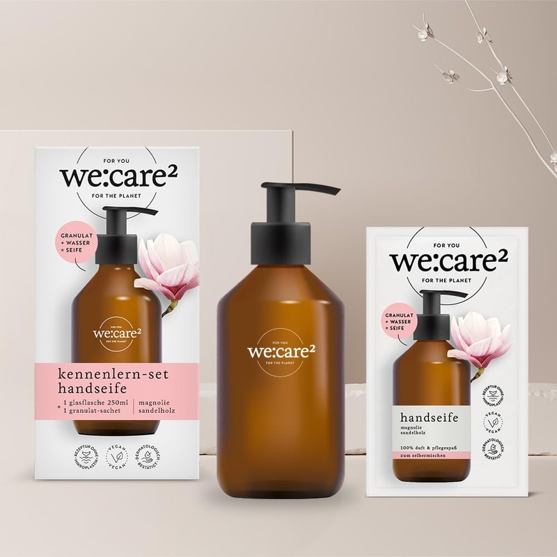 we:care² Soap Powder Set with Bottle (Granules) Magnolia/Sandalwood - 29