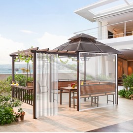 FLSXC Clear Tarps with Grommets - Clear Waterproof Cover Tarp - Outdoor Clear Tarps Curtains - for Balcony Corridor Pergola - with Anti-Rust Gasket (Color : Clear, Size : 5.6x2.7m/18.4x8.9ft)