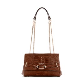 GUESS Silvye Convertible Xbody Flap Bag Cognac, Cognac