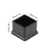 sourcing map Rubber Furniture Caps 30mm x 30mm Square Shaped