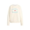 Favorite Daughter womens Heart Logo Sweatshirt, Gardenia W/Baby Blue, Medium