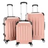 Gnrolaz Luggage 3 Piece Suitcase Sets,3 Piece ABS Expandable Luggage