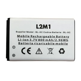 L2M1 Batteria per Brondi Magnum 4 / Stone+ / Supplier Model BL-5C Li-ion 3.7V 800mAh 2.96Wh