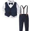 A&J DESIGN Ropa para Bebé Niño Traje Boda de Mangas