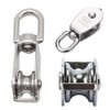 2 Pack M25 Single Pulley Block, 304 Stainless Steel Pulley