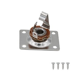 Tutuxio 1/4'' Square Output Jack Plate, Metal Input Jack Socket for Electric Guitar Bass Parts and Accessories Replacement