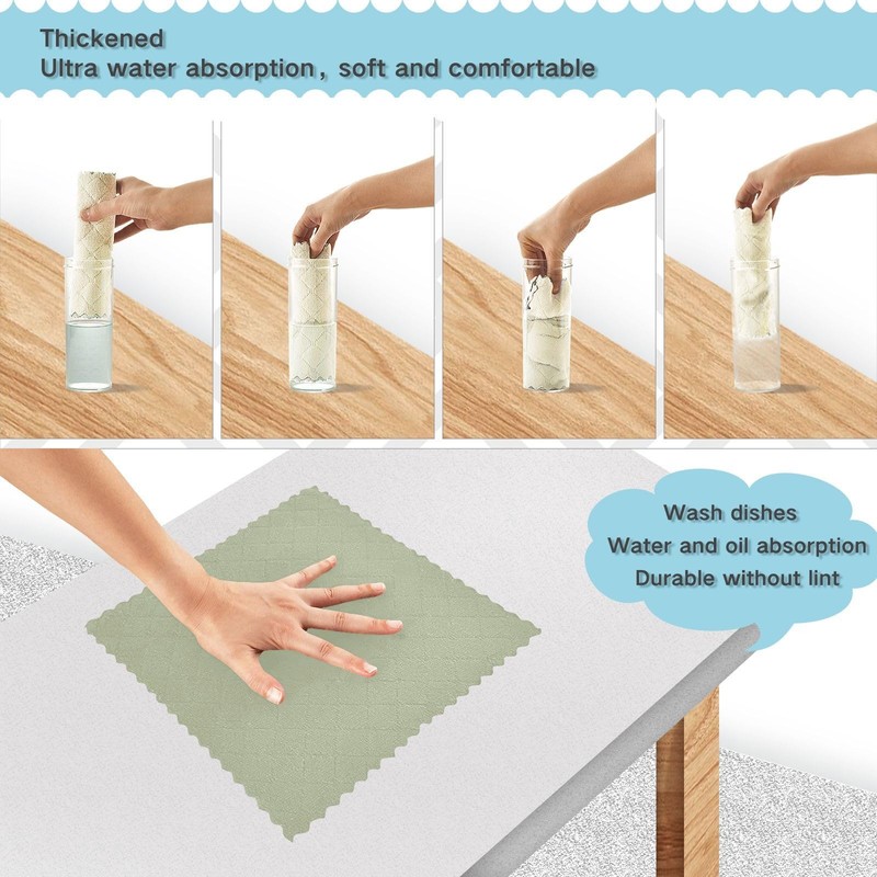 GOODOLD Kitchen Dish Cloths for Washing Dishes 6 Pack -