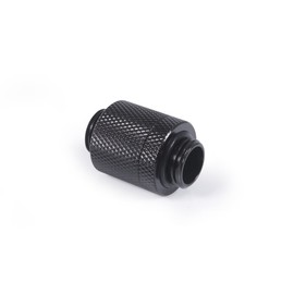 Alphacool ES D-Plug 15.5 mm G1/4 Male to G1/4 AG - Deep Black: Water Cooling Component Connector, Connector, 20 mm, Desktop
