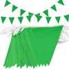 Topeedy 20M Green Bunting Flags Party Decoration,40pcs Reusable GreenPennant for
