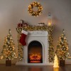 Pre-Lit 4 Piece Holiday Christmas Set Warm White LED Lights