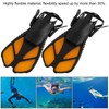 2pcs Adjustable Snorkel Fins Soft TPR Open Heel Long Diving