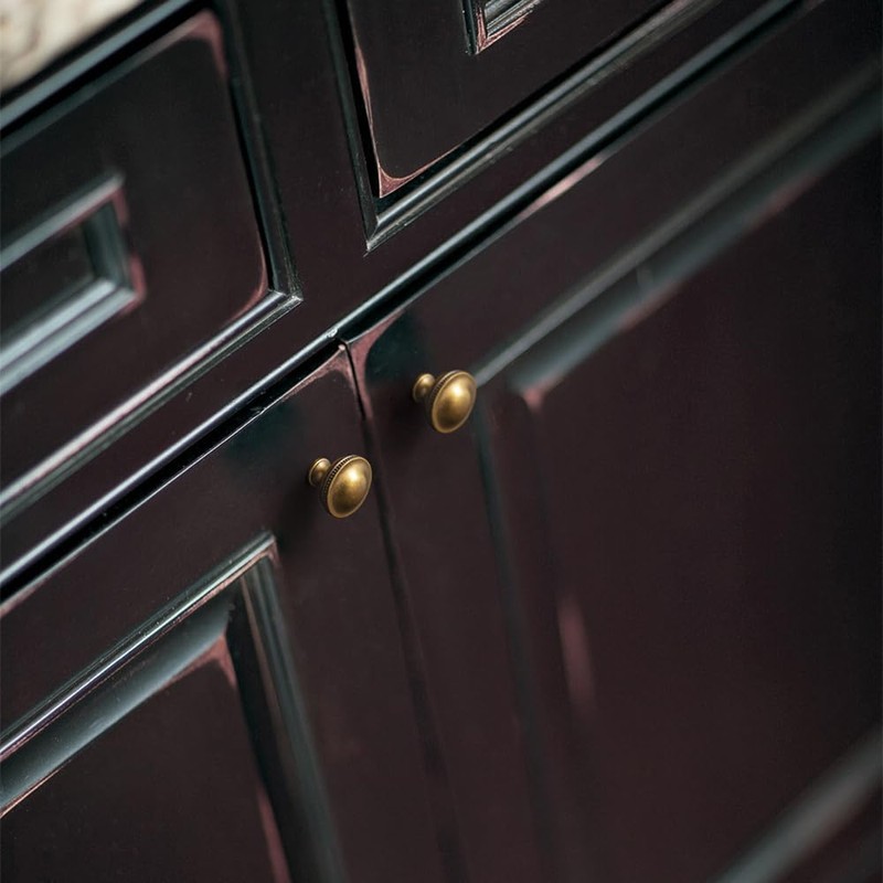 Goo-Ki 6 Pack Classic Antique Brass Cabinet Knobs with Beaded