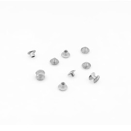 KLEBASTO Book Screws | Book Binding Screws for Books, Menus, Brochures | Belt Screws | Book Rivets for Screwing (Nickel-Plated, 3.5 mm | Pack of 20)
