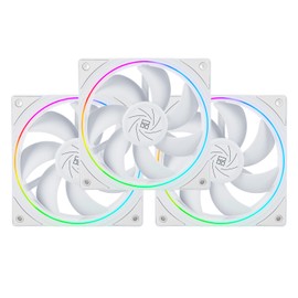 Thermalright TL-S12W CPU Fan, 120mm Case Cooler Fan Comes with ARGB Lighting Effect,PC PWM Silent Cooler with 1500RPM Speed, CPU Cooler Fan White（3-Packs）