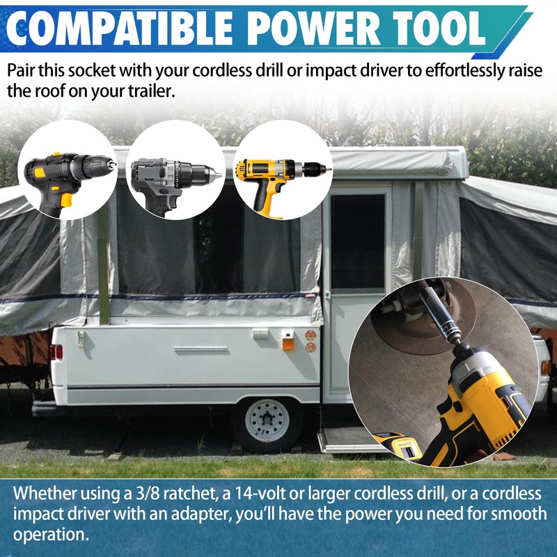Aussio Trailer Crank Handle Kits Fits for Coleman Fleetwood Pop