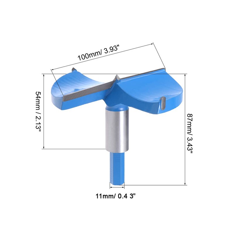 sourcing map Forstner Drill Bits 100mm, Tungsten Carbide Wood Hole