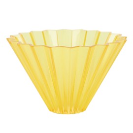 Coffee Filter Cup Resin Conical Reusable Hand Brewed Coffee Dripper Strainer for Kitchen Yellow